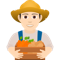 Man Farmer- Light Skin Tone emoji on Emojione